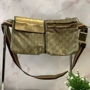 GUC Gucci Vintage GG Belt Bag